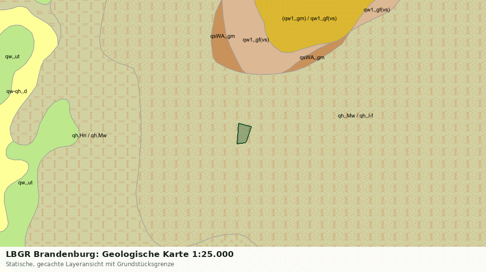 Statische Kartenansicht: LBGR Brandenburg: Geologische Karte 1:25.000