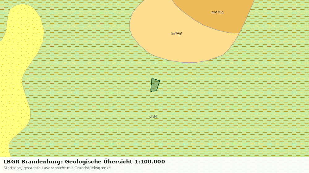 Statische Kartenansicht: LBGR Brandenburg: Geologische Übersicht 1:100.000