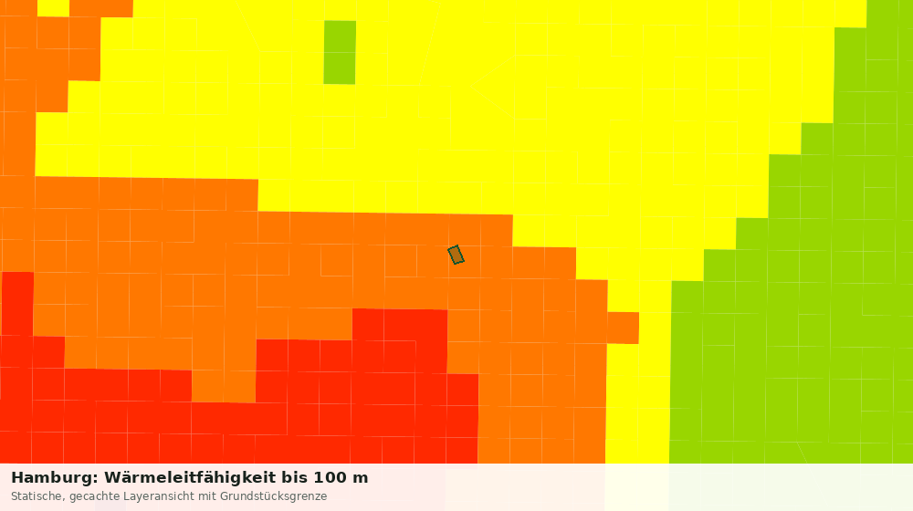 Statische Kartenansicht: Hamburg: Wärmeleitfähigkeit bis 100 m