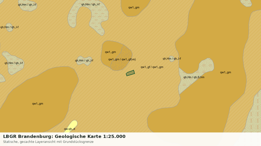 Statische Kartenansicht: LBGR Brandenburg: Geologische Karte 1:25.000