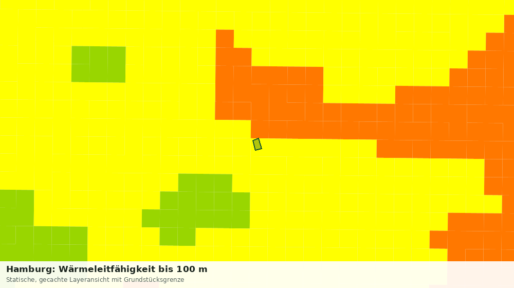 Statische Kartenansicht: Hamburg: Wärmeleitfähigkeit bis 100 m