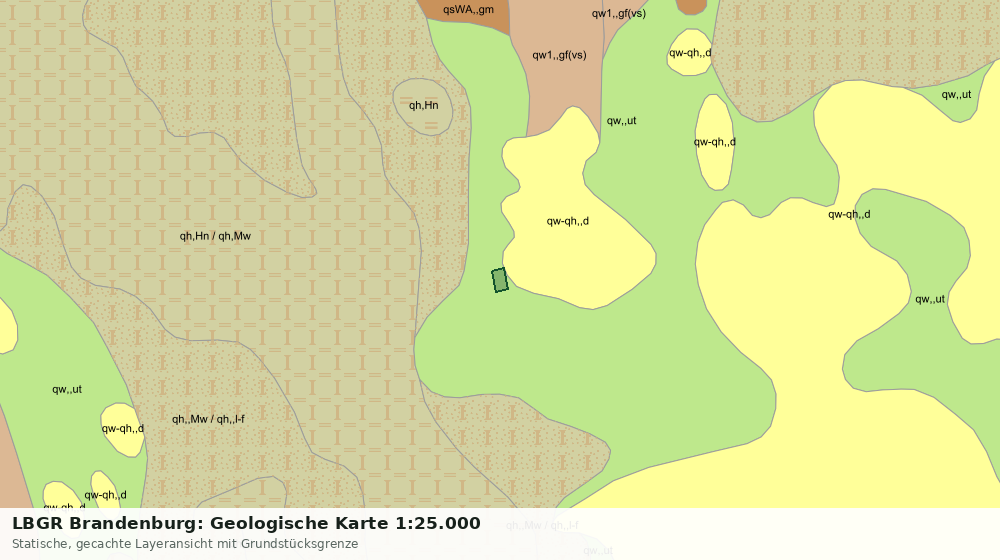 Statische Kartenansicht: LBGR Brandenburg: Geologische Karte 1:25.000
