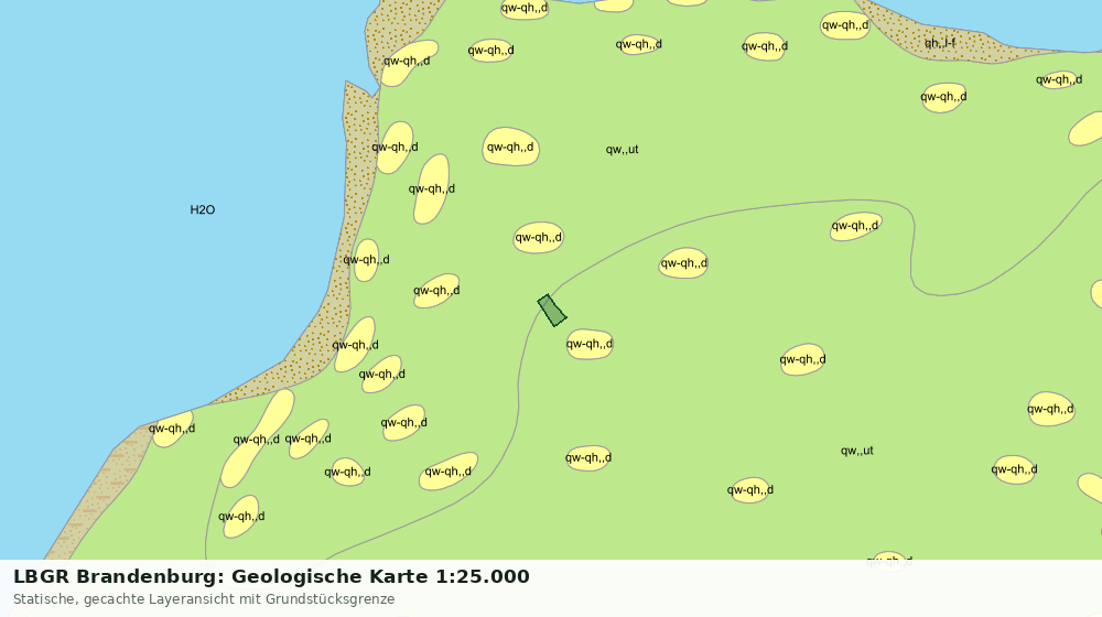 Statische Kartenansicht: LBGR Brandenburg: Geologische Karte 1:25.000