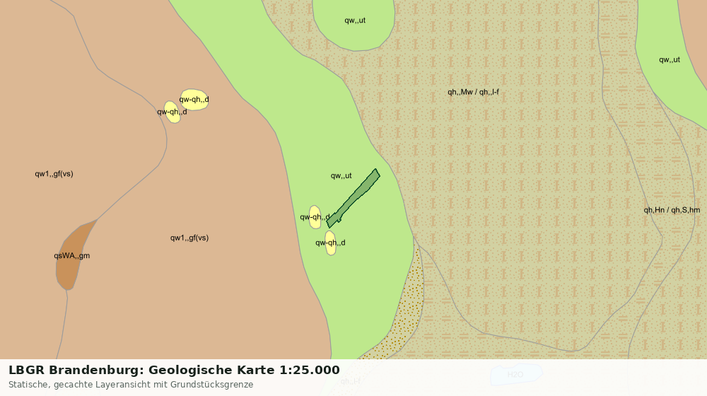 Statische Kartenansicht: LBGR Brandenburg: Geologische Karte 1:25.000