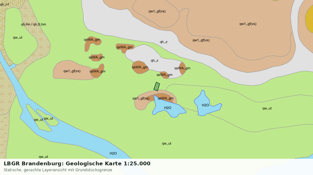 Statische Kartenansicht: LBGR Brandenburg: Geologische Karte 1:25.000