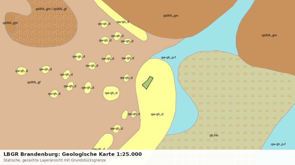 Statische Kartenansicht: LBGR Brandenburg: Geologische Karte 1:25.000