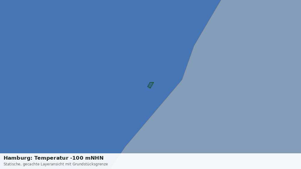 Statische Kartenansicht: Hamburg: Temperatur -100 mNHN
