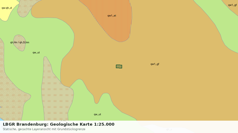 Statische Kartenansicht: LBGR Brandenburg: Geologische Karte 1:25.000