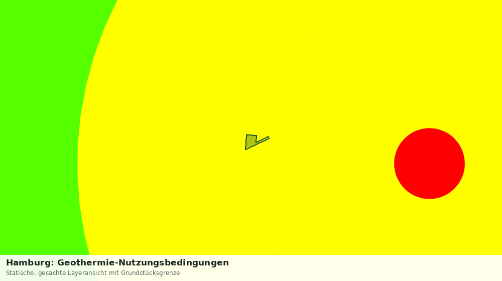 Statische Kartenansicht: Hamburg: Geothermie-Nutzungsbedingungen