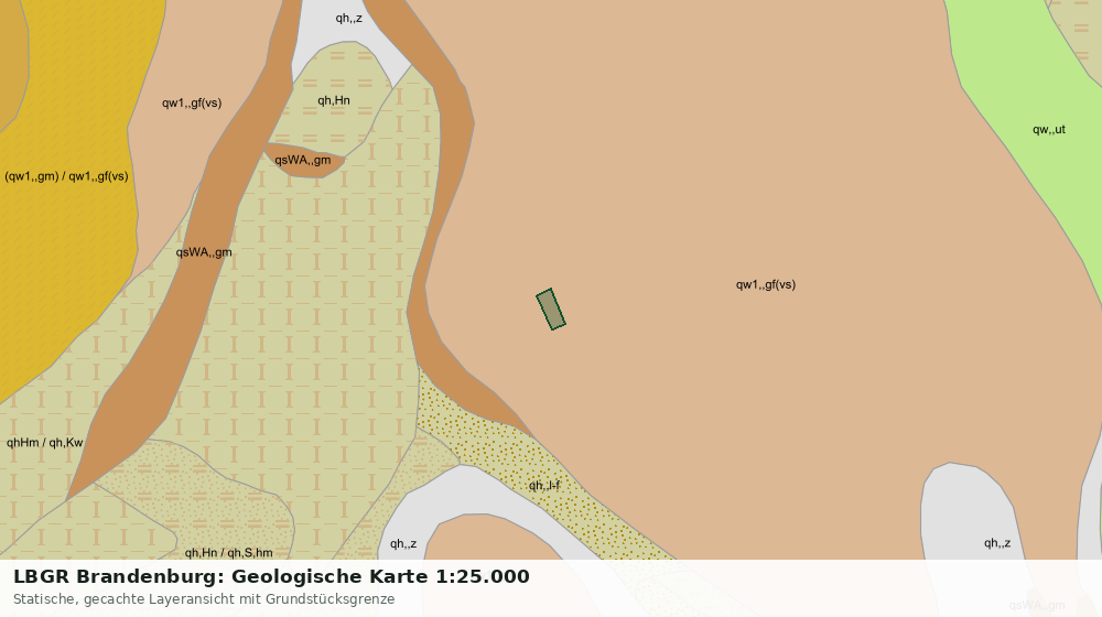 Statische Kartenansicht: LBGR Brandenburg: Geologische Karte 1:25.000