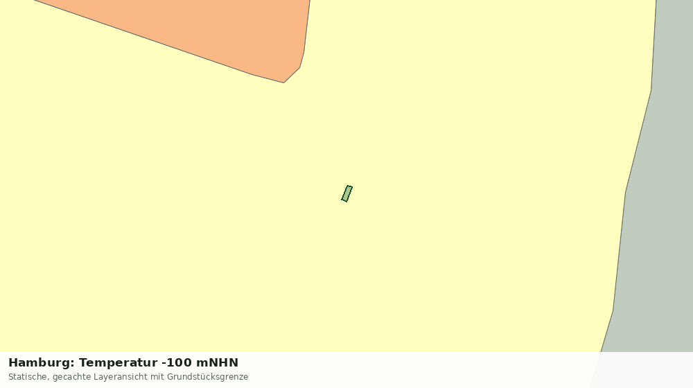 Statische Kartenansicht: Hamburg: Temperatur -100 mNHN