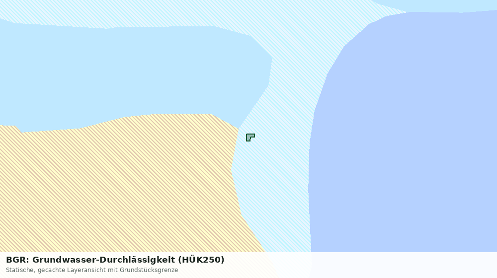 Statische Kartenansicht: BGR: Grundwasser-Durchlässigkeit (HÜK250)