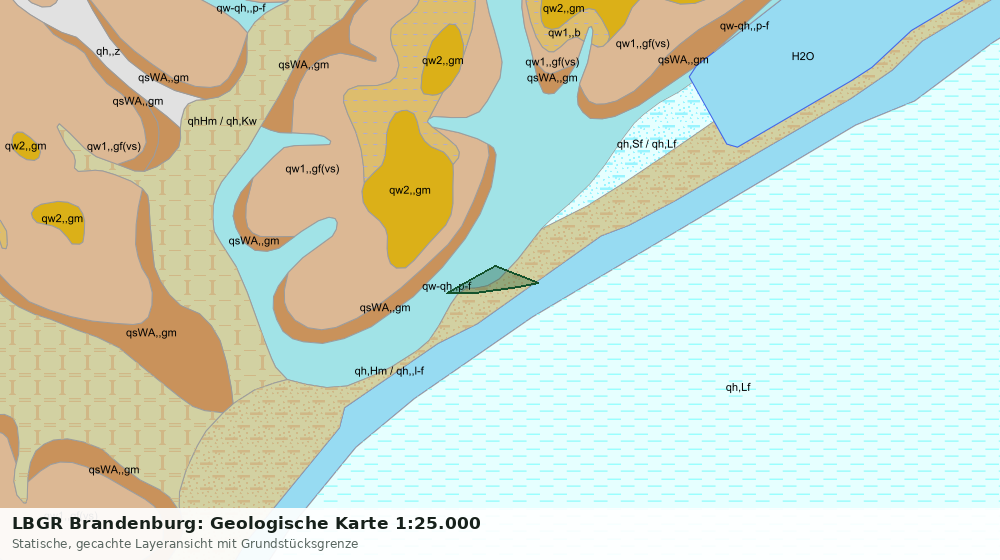Statische Kartenansicht: LBGR Brandenburg: Geologische Karte 1:25.000