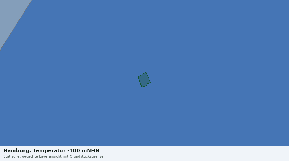 Statische Kartenansicht: Hamburg: Temperatur -100 mNHN
