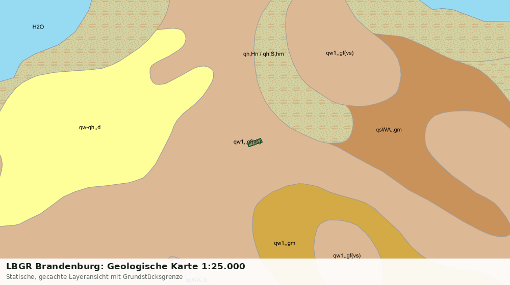 Statische Kartenansicht: LBGR Brandenburg: Geologische Karte 1:25.000