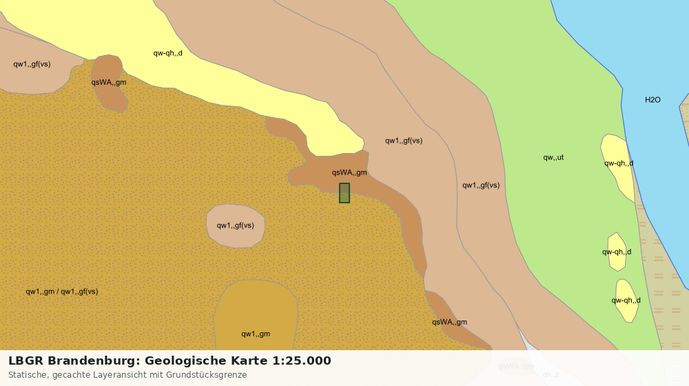 Statische Kartenansicht: LBGR Brandenburg: Geologische Karte 1:25.000