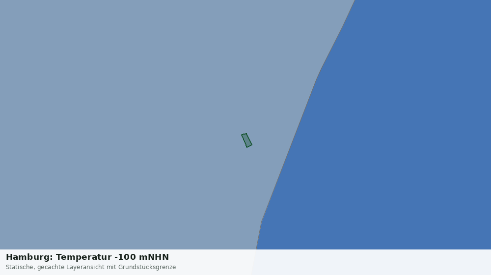 Statische Kartenansicht: Hamburg: Temperatur -100 mNHN