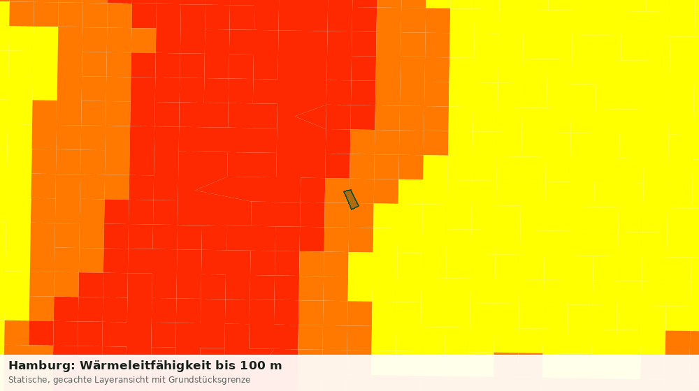 Statische Kartenansicht: Hamburg: Wärmeleitfähigkeit bis 100 m