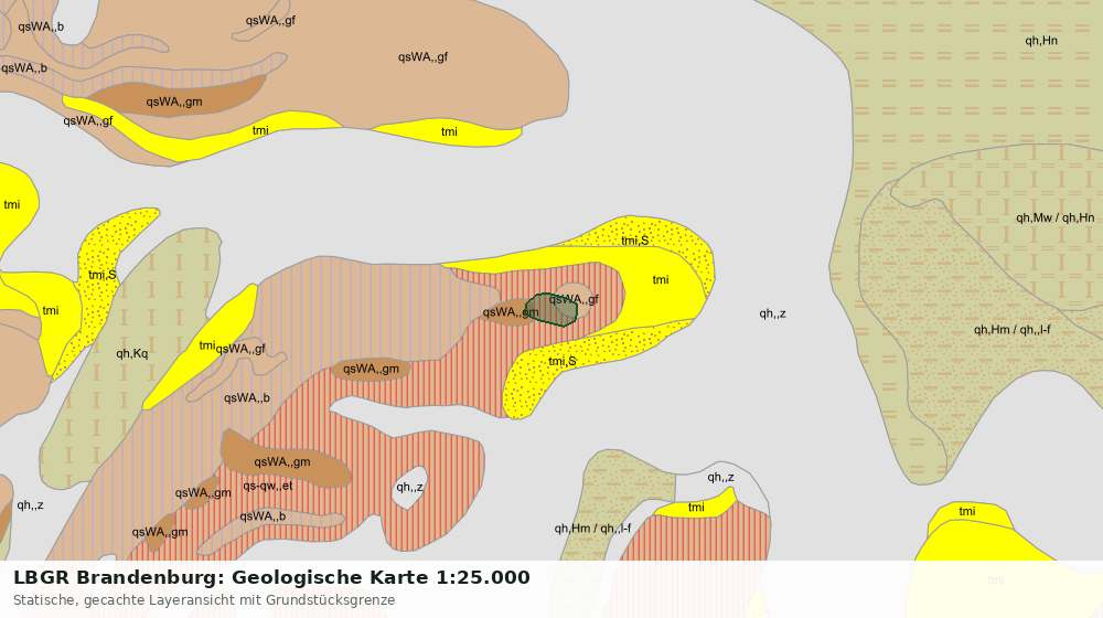 Statische Kartenansicht: LBGR Brandenburg: Geologische Karte 1:25.000