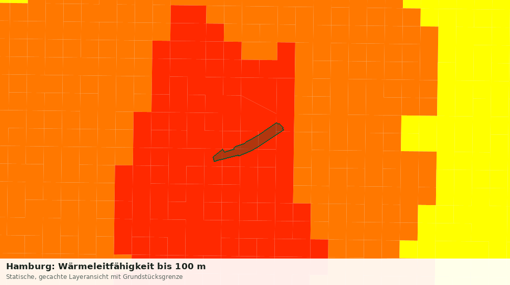 Statische Kartenansicht: Hamburg: Wärmeleitfähigkeit bis 100 m