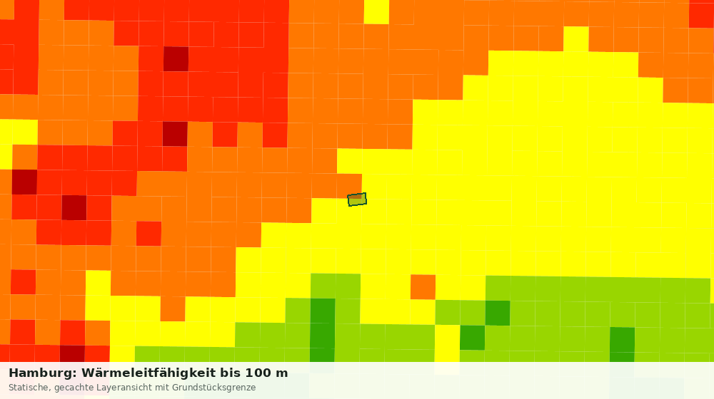 Statische Kartenansicht: Hamburg: Wärmeleitfähigkeit bis 100 m