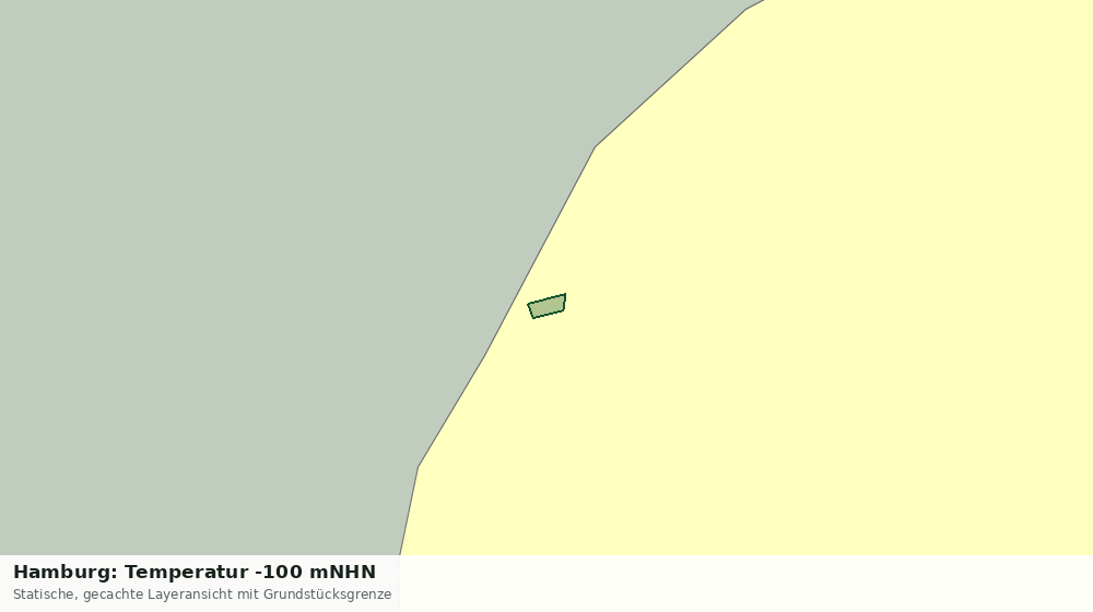 Statische Kartenansicht: Hamburg: Temperatur -100 mNHN