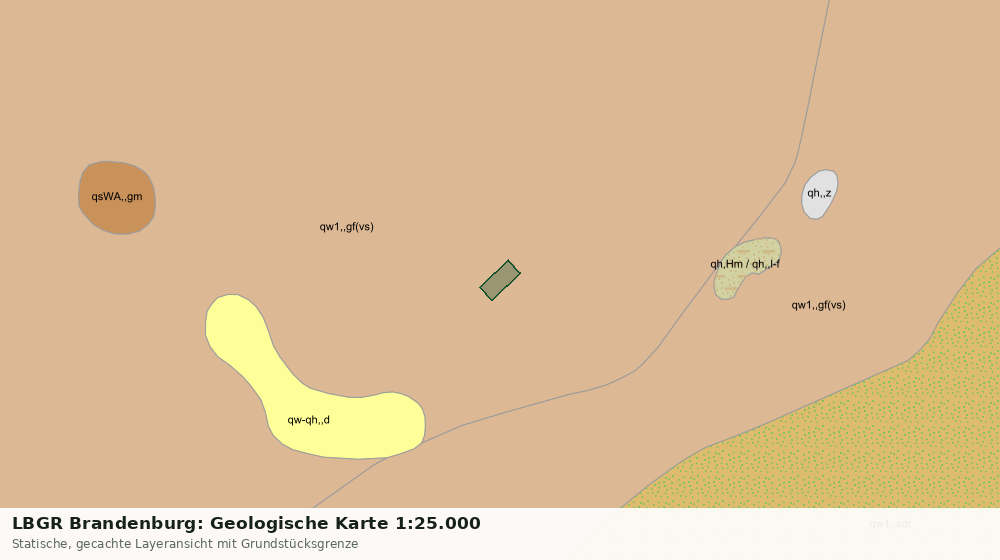 Statische Kartenansicht: LBGR Brandenburg: Geologische Karte 1:25.000