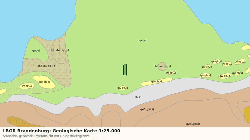 Statische Kartenansicht: LBGR Brandenburg: Geologische Karte 1:25.000