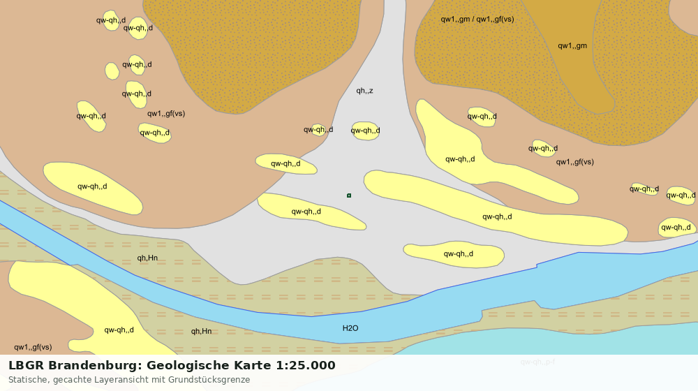 Statische Kartenansicht: LBGR Brandenburg: Geologische Karte 1:25.000