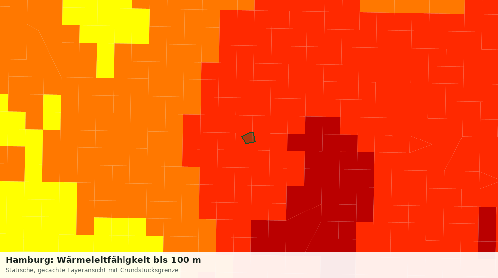 Statische Kartenansicht: Hamburg: Wärmeleitfähigkeit bis 100 m