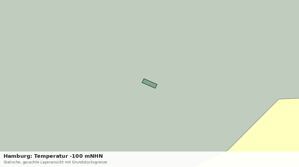 Statische Kartenansicht: Hamburg: Temperatur -100 mNHN
