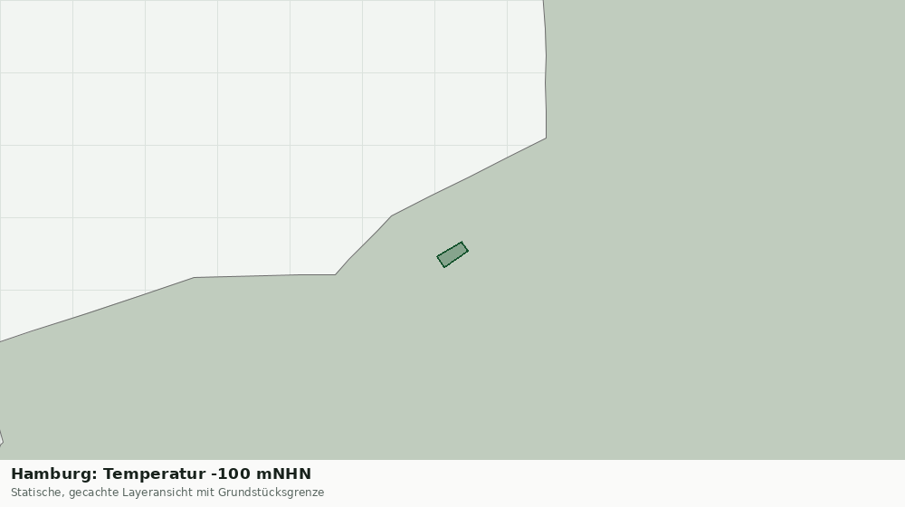 Statische Kartenansicht: Hamburg: Temperatur -100 mNHN