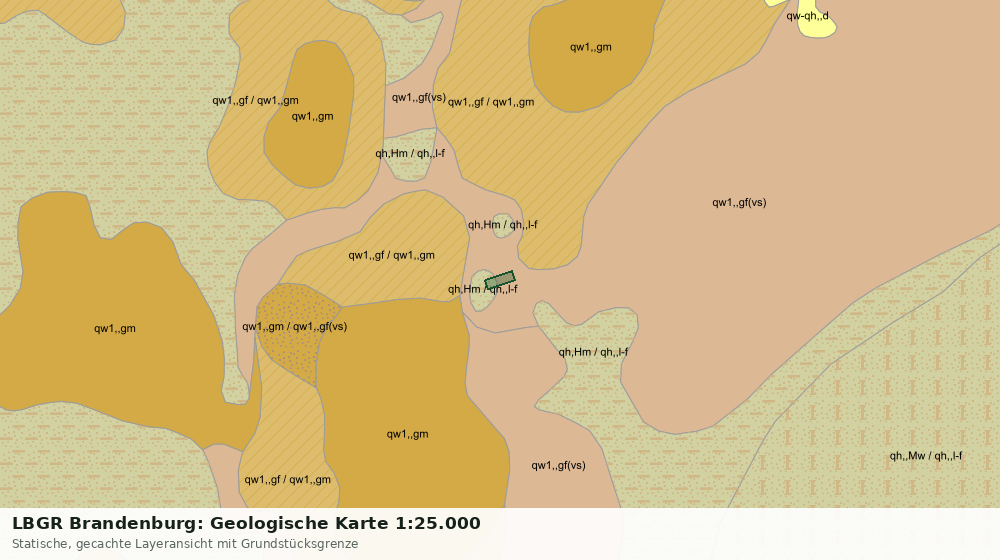 Statische Kartenansicht: LBGR Brandenburg: Geologische Karte 1:25.000