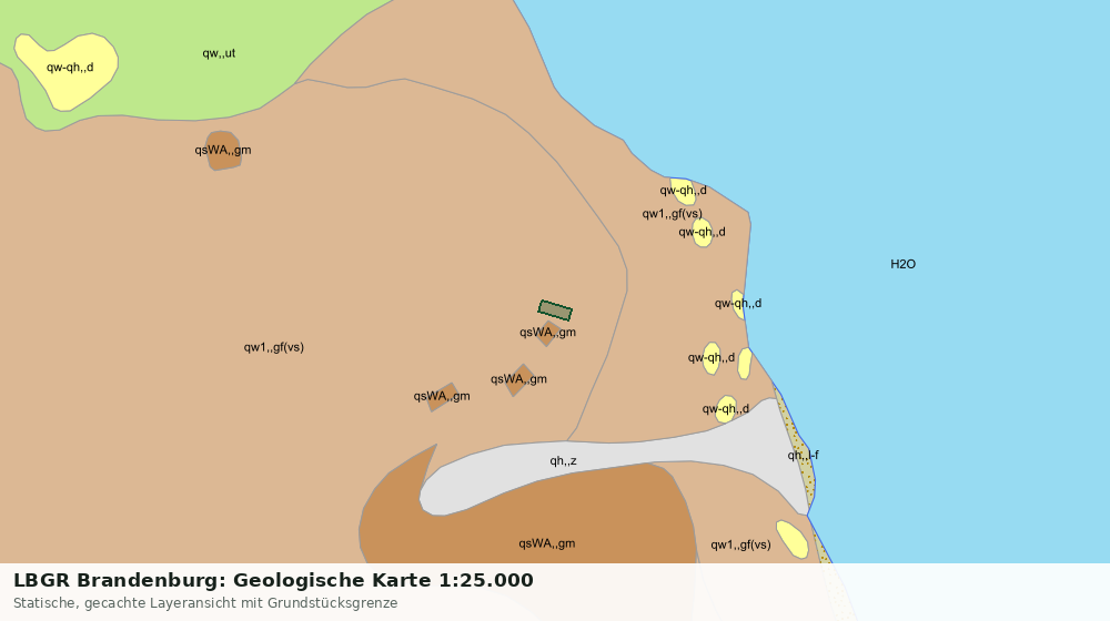 Statische Kartenansicht: LBGR Brandenburg: Geologische Karte 1:25.000