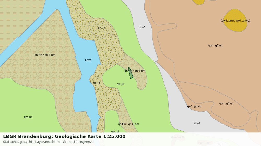 Statische Kartenansicht: LBGR Brandenburg: Geologische Karte 1:25.000
