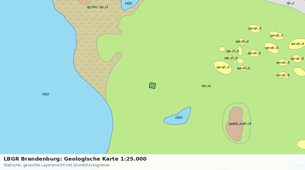 Statische Kartenansicht: LBGR Brandenburg: Geologische Karte 1:25.000
