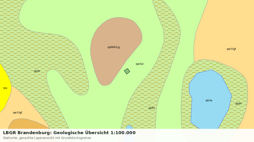 Statische Kartenansicht: LBGR Brandenburg: Geologische Übersicht 1:100.000