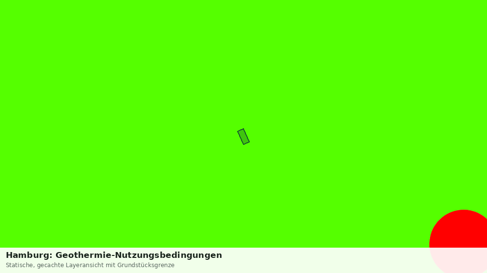 Statische Kartenansicht: Hamburg: Geothermie-Nutzungsbedingungen