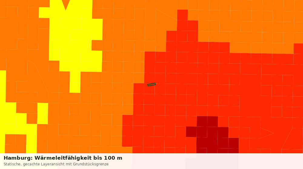 Statische Kartenansicht: Hamburg: Wärmeleitfähigkeit bis 100 m