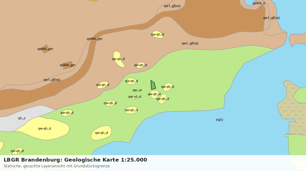 Statische Kartenansicht: LBGR Brandenburg: Geologische Karte 1:25.000