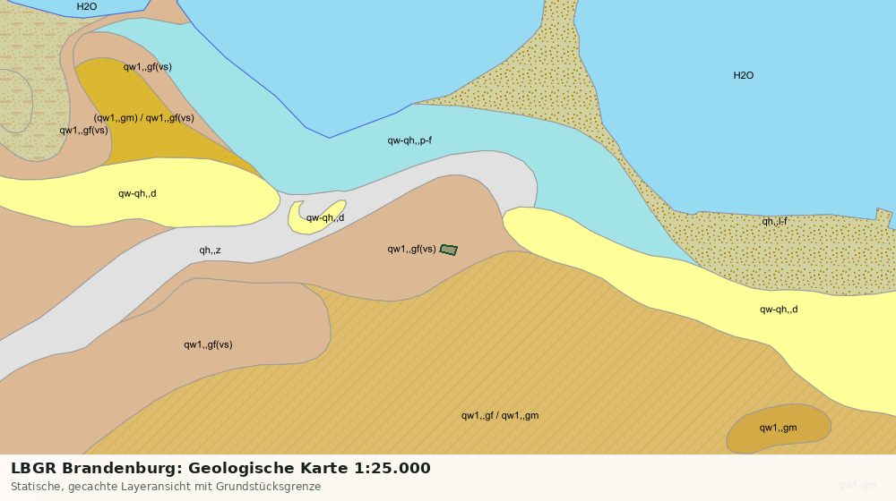 Statische Kartenansicht: LBGR Brandenburg: Geologische Karte 1:25.000