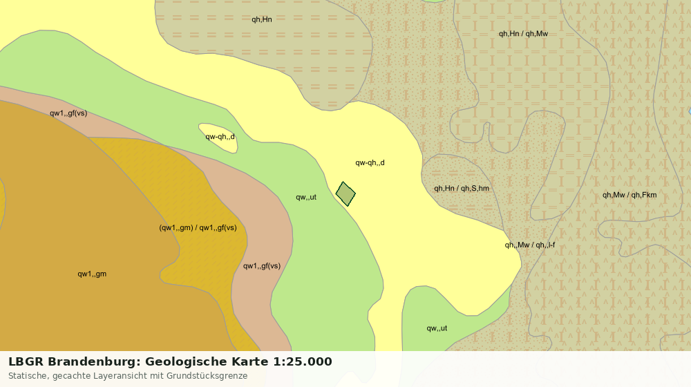 Statische Kartenansicht: LBGR Brandenburg: Geologische Karte 1:25.000