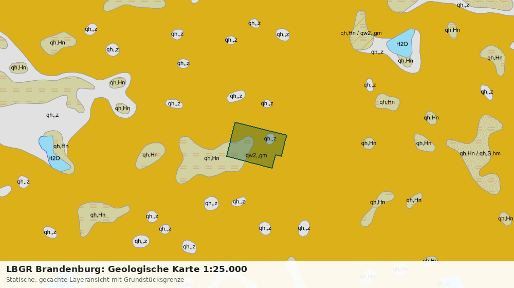 Statische Kartenansicht: LBGR Brandenburg: Geologische Karte 1:25.000