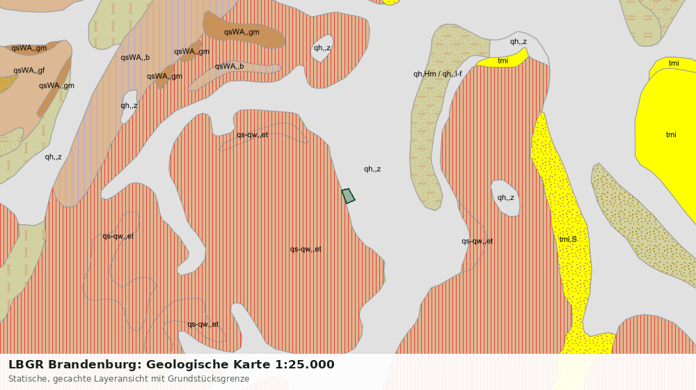 Statische Kartenansicht: LBGR Brandenburg: Geologische Karte 1:25.000