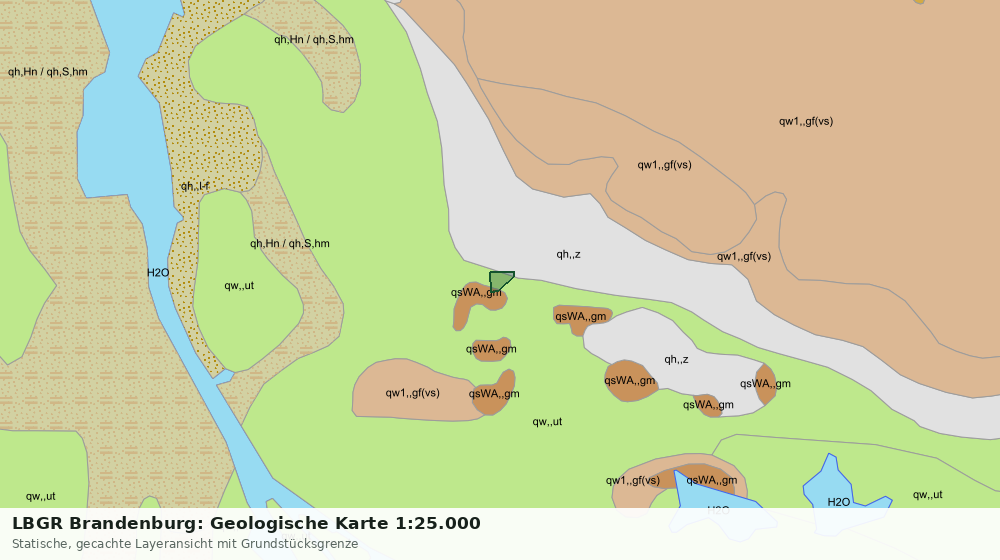 Statische Kartenansicht: LBGR Brandenburg: Geologische Karte 1:25.000