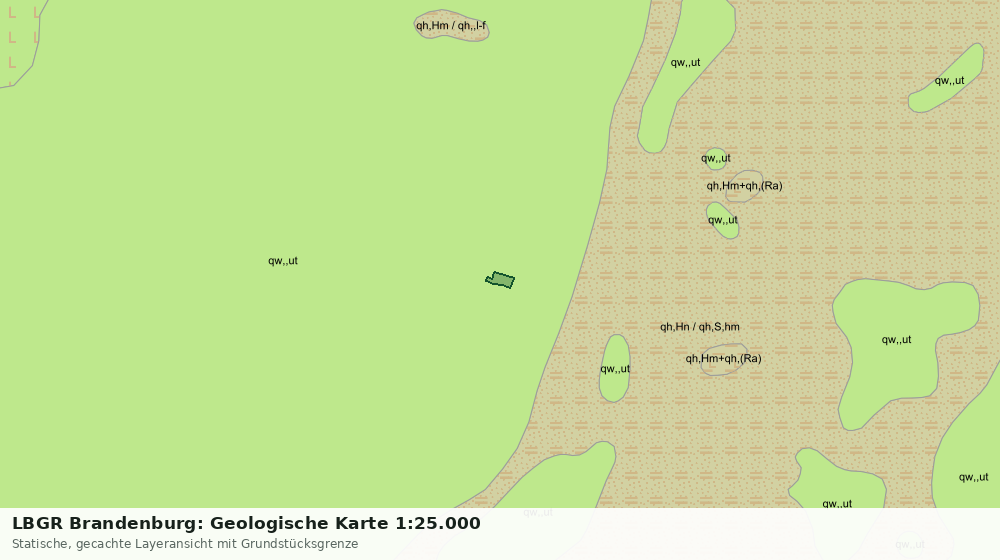 Statische Kartenansicht: LBGR Brandenburg: Geologische Karte 1:25.000
