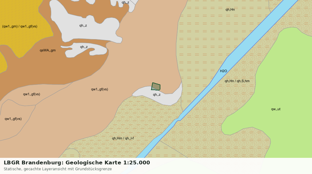 Statische Kartenansicht: LBGR Brandenburg: Geologische Karte 1:25.000