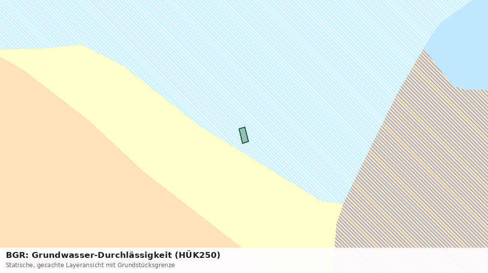 Statische Kartenansicht: BGR: Grundwasser-Durchlässigkeit (HÜK250)