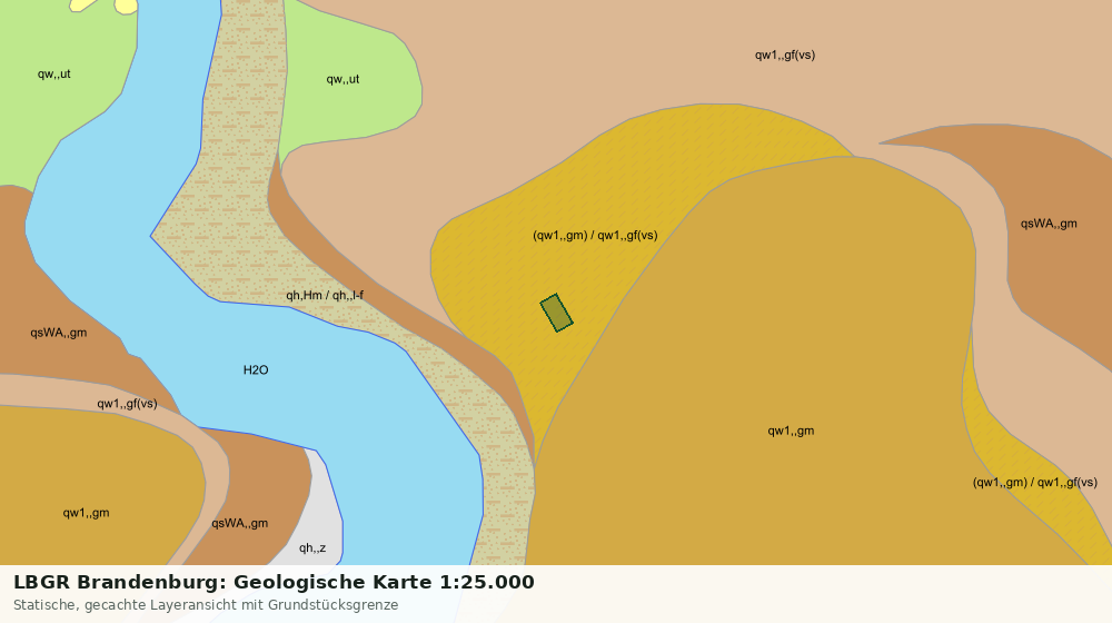 Statische Kartenansicht: LBGR Brandenburg: Geologische Karte 1:25.000