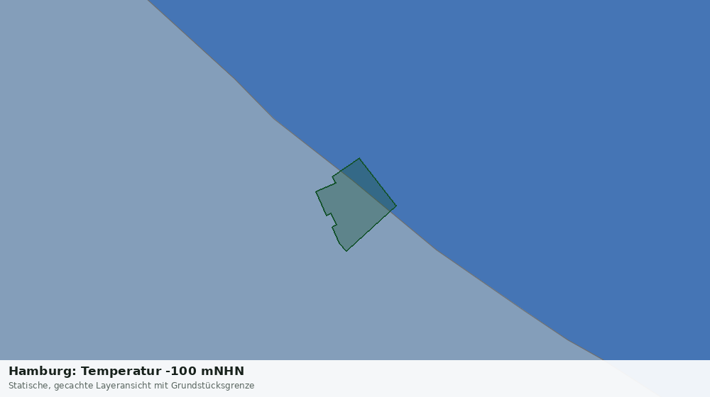 Statische Kartenansicht: Hamburg: Temperatur -100 mNHN